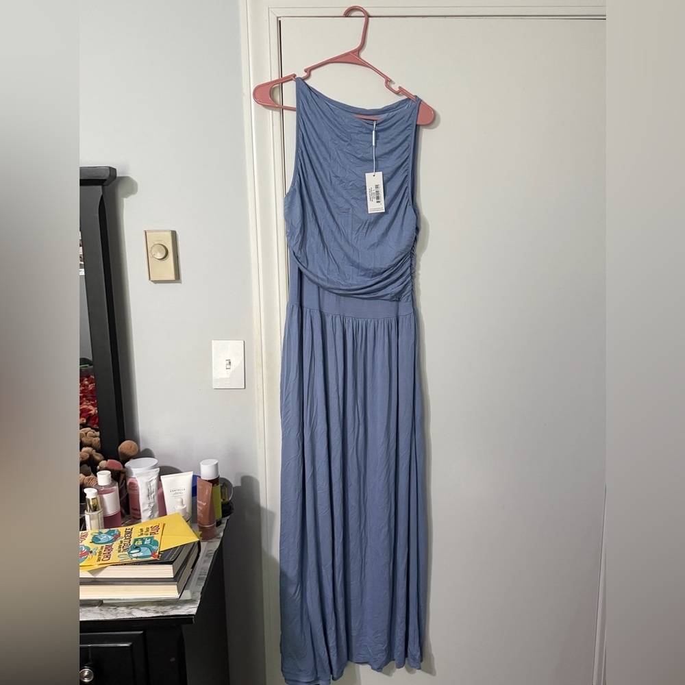 Petal & Pup Dusty Blue Maxi Dress
